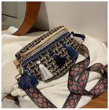 Boho Style Waist Bag with Adjustable Strap Fringe Fanny Pack