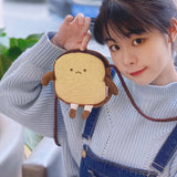 Bread Toast Women Cartoon Plush Shoulder Bag Crossbody Small Phone&Purse Bag