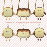 Bread Toast Women Cartoon Plush Shoulder Bag Crossbody Small Phone&Purse Bag