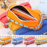 Animal Bus Pencil Case Canvas Stationery Box Student Stationery
