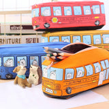 Animal Bus Pencil Case Canvas Stationery Box Student Stationery