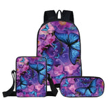 Creative Butterfly School Backpack with Pencil Bag