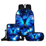 Creative Butterfly School Backpack with Pencil Bag