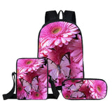 Creative Butterfly School Backpack with Pencil Bag