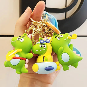 Cute Dinosaur Keychain Anime Doll for Bags and Cars
