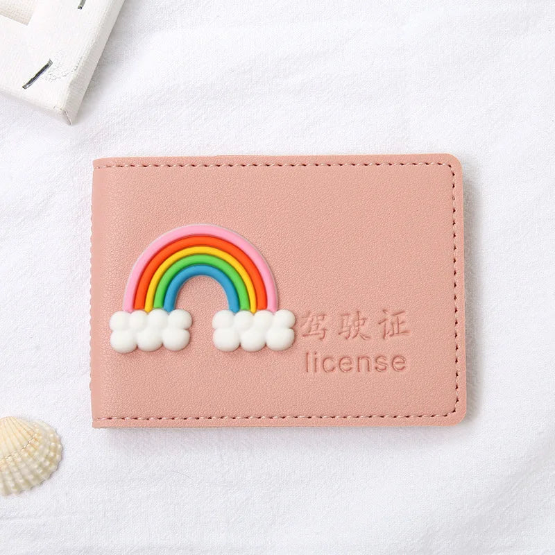 Cartoon Driving Leather Case PU Multicolor Driver's Cover Driver Shell ID Bag