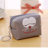 Cute Cartoon Wallet PU Leather Coin Key Bag Female Handbag Zipper Zero Wallets