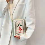 Chinese Mahjong Crossbody Chain Shoulder Bag