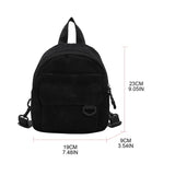 Corduroy Mini Backpack Rucksack for School or Travel