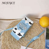 Banana Milk Box Leather Shoulder Crossbody Bag for Lady Girls