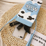 Banana Milk Box Crossbody Purse Bag for Girls