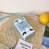 Banana Milk Box Crossbody Purse Bag for Girls
