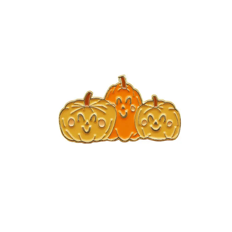 Halloween Pumpkin Cartoon Badges Backpack Hat Bag Collar Lapel Brooch