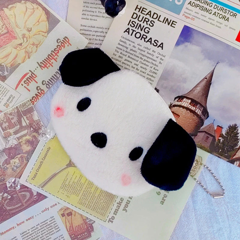Dog Shape Coin Purse Headphone Bag Lipstick Storage Small Wallet Change Pouch