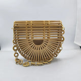 Hollow Bamboo Root Bracelet Weaving Flip Phone Bag