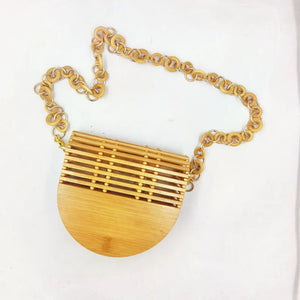 Hollow Bamboo Root Bracelet Weaving Flip Phone Bag