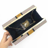 Rhinestone Cash Clutch 10000 Dollars Stack Evening Handbag