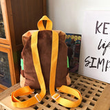 Funny Hamburger Canvas Drawstring Backpack for Students
