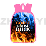 Cute Goose Duck 3D Print Backpack 12/16 Inch Waterproof Laptop Bag for Kids