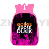 Cute Goose Duck 3D Print Backpack 12/16 Inch Waterproof Laptop Bag for Kids