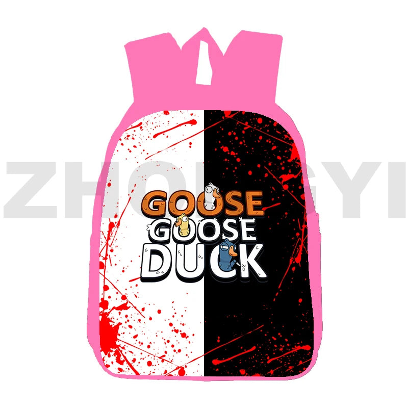 Cute Goose Duck 3D Print Backpack 12/16 Inch Waterproof Laptop Bag for Kids