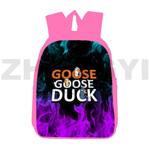 Cute Goose Duck 3D Print Backpack 12/16 Inch Waterproof Laptop Bag for Kids