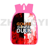 Cute Goose Duck 3D Print Backpack 12/16 Inch Waterproof Laptop Bag for Kids