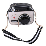 Vintage PU Leather Lady Camera Shoulder Bag