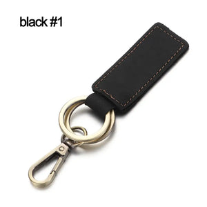 Vintage Leather Belt Keychain for Men Women Car Keyring Christmas Gift
