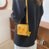 Cheese Shape Triangle Shoulder Bag for Women