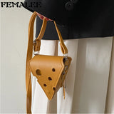 Cheese Shape Triangle Shoulder Bag for Women