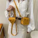 Cheese Shape Triangle Shoulder Bag for Women