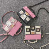 House Shape Women Handbags PU Leather Shoulder Crossbody Bags