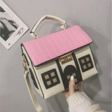 House Shape Women Handbags PU Leather Shoulder Crossbody Bags
