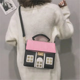 House Shape Women Handbags PU Leather Shoulder Crossbody Bags