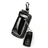 Cowhide Key Wallet Men's Holder Organizer Bag Women Smart Housekeeper Pouch