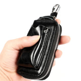 Cowhide Key Wallet Men's Holder Organizer Bag Women Smart Housekeeper Pouch