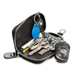 Cowhide Key Wallet Men's Holder Organizer Bag Women Smart Housekeeper Pouch