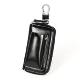 Cowhide Key Wallet Men's Holder Organizer Bag Women Smart Housekeeper Pouch