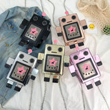 Colorful Laser Robot Crossbody Bag for Women