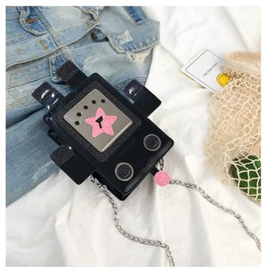 Colorful Laser Robot Crossbody Bag for Women