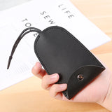 Leather Car Key Case Cartoon Key Bag Pull Key Cover Men Women Storage Bag