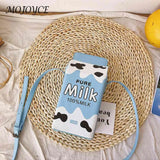 Banana Milk Box Leather Crossbody Purse Bag for Lady