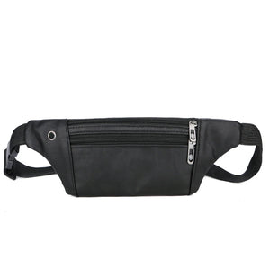 Men Leather Belt Pouch Fanny Pack Waist Clutch Bag