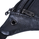 Men Leather Belt Pouch Fanny Pack Waist Clutch Bag