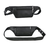 Men's Leather Belt Pouch Fanny Pack Waist Purse Bag