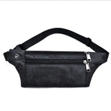 Men's Leather Belt Pouch Fanny Pack Waist Purse Bag