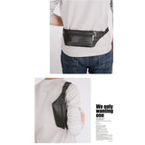Men's Leather Belt Pouch Fanny Pack Waist Purse Clutch Bag