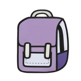 Creative Women 2D 3D Drawing Backpack School Bag for Teen Girls