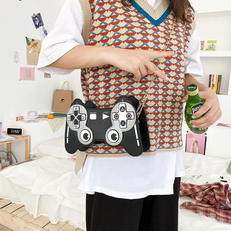 Creative Personality Fun Game Machine Pu Messenger Bag Women